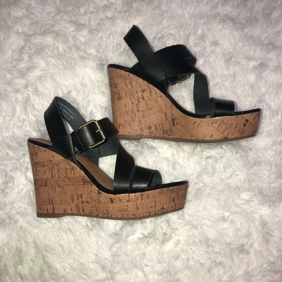 Mossimo Supply Co. | Shoes | Mossimo Black Wedges | Poshmark